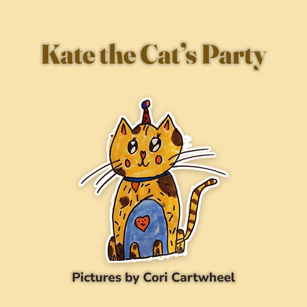 Front cover of the Art Tales sample book Kate the Cat's Party, pictures by Cori Cartwheel