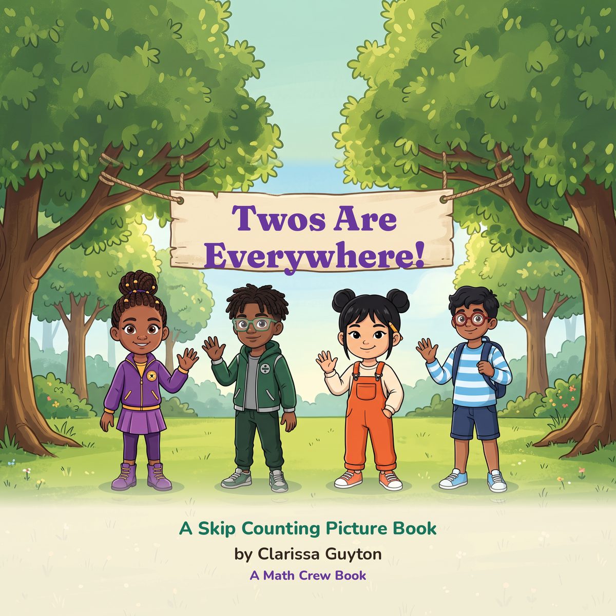 Title page of Twos Are Everywhere! A Skip Counting Picture Book