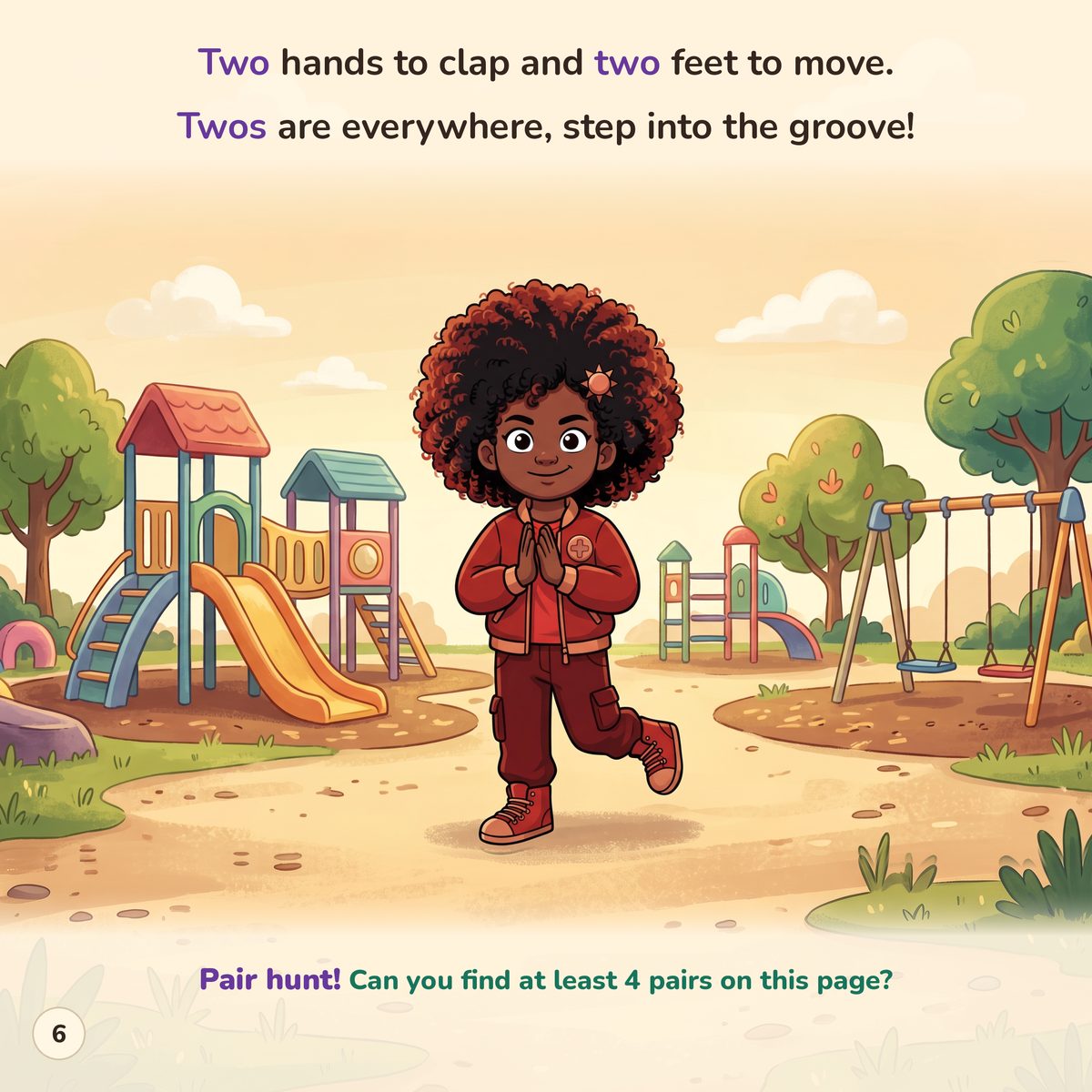 Two hands to clap and two feet to move. Twos are everywhere, step into the groove!
